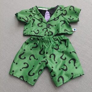Build-A-Bear Workshop Riddler Outfit Green Question Mark Villain Costume BAB